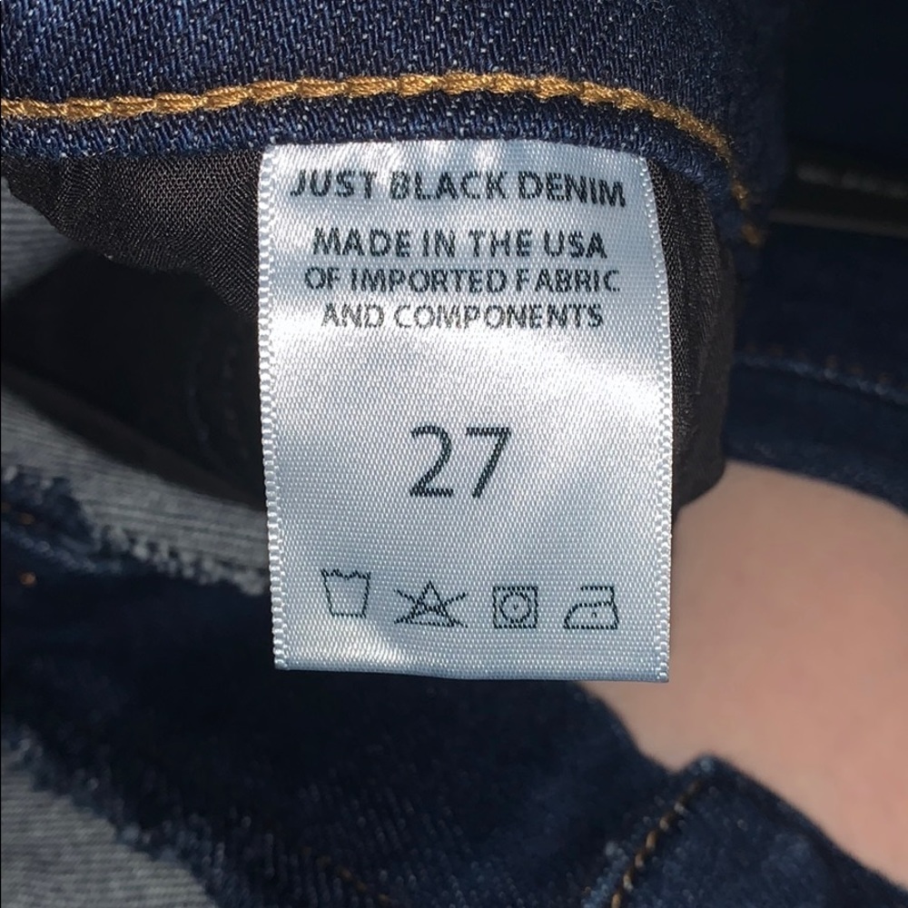 Just black denim dark wash straight leg skinny - Picture 5 of 7